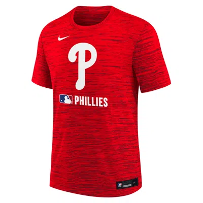 Nike Philadelphia Phillies Authentic Collection Velocity Big Kidsâ  Dri-fit Mlb T-shirt In Red
