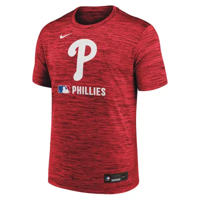 Nike Philadelphia Phillies Authentic Collection Velocity  Men's Dri-fit Mlb T-shirt In Red