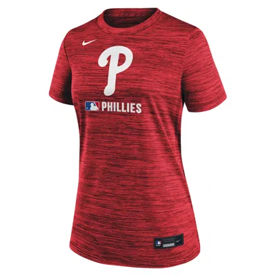 Nike Women's Red Philadelphia Phillies Authentic Collection Velocity Performance T-shirt