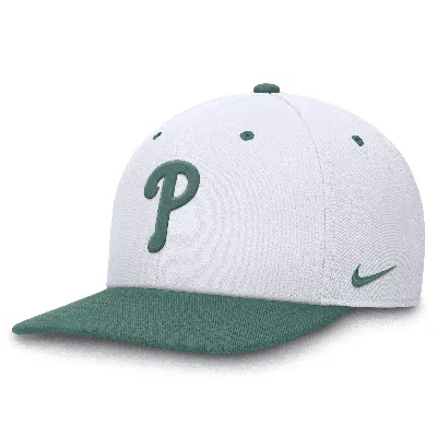 Nike Philadelphia Phillies Bicoastal 2-tone Pro  Unisex Dri-fit Mlb Adjustable Hat In White