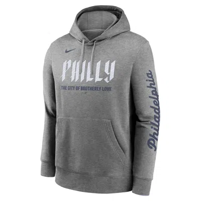 Nike Philadelphia Phillies City Connect Club  Men's Mlb Pullover Hoodie In Gray