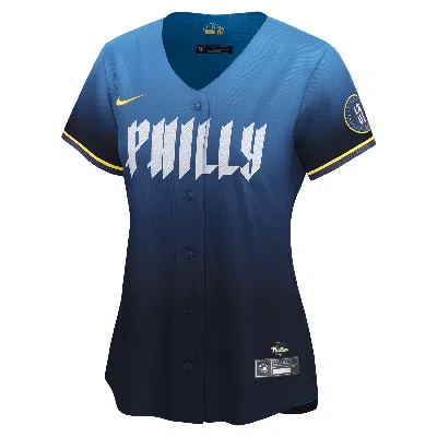 Nike Philadelphia Phillies City Connect  Women's Dri-fit Adv Mlb Limited Jersey In Blue