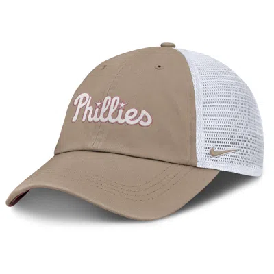 Nike Philadelphia Phillies Club  Women's Mlb Trucker Adjustable Hat In Brown