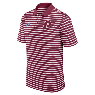 Nike Philadelphia Phillies Cooperstown Striped Victory  Men's Dri-fit Mlb Polo In Multi