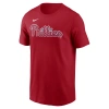 Nike Red Philadelphia Phillies Fuse Wordmark T-shirt In Red