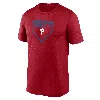 Nike Red Philadelphia Phillies Home Plate Icon Legend Performance T-shirt In Red
