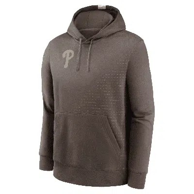 Nike Philadelphia Phillies Statement  Men's Mlb Pullover Hoodie In Burgundy