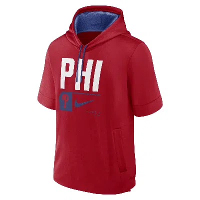 Nike Philadelphia Phillies Tri Code Lockup  Men's Mlb Short-sleeve Pullover Hoodie In Red