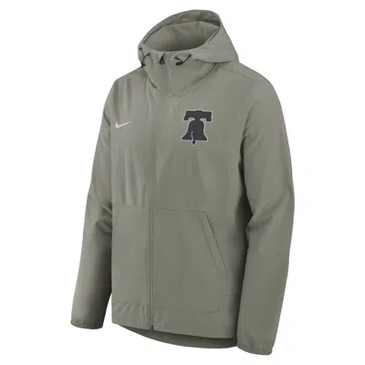 Nike Philadelphia Phillies Unlimited Packable  Men's Mlb Full-zip Hooded Jacket In Green