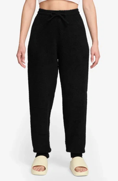 Nike Women's  Sportswear Phoenix Cozy Bouclã© High-waisted Oversized Knit Pants In Black