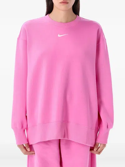 Nike Phoenix Crew-neck Sweatshirt In Pink