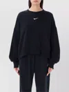 Nike Prima Dri-fit Oversized Crewneck Cropped Sweatshirt In Black