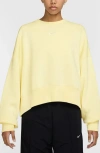 Nike Phoenix Fleece Crewneck Sweatshirt In Yellow