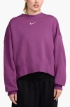 Nike Phoenix Fleece Crewneck Sweatshirt In Purple