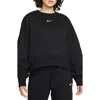Nike Phoenix Fleece Crewneck Sweatshirt In Black