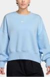 Nike Phoenix Fleece Crewneck Sweatshirt In Blue