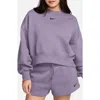 Nike Phoenix Fleece Crewneck Sweatshirt In Daybreak/black