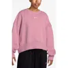 Nike Women's  Sportswear Phoenix Fleece Over-oversized Crew-neck Sweatshirt In Elemental Pink/sail