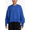 Nike Phoenix Fleece Crewneck Sweatshirt In Game Royal/sail