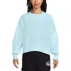 Nike Women's  Sportswear Phoenix Fleece Over-oversized Crew-neck Sweatshirt In Glacier Blue/ Sail