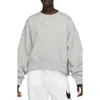 Nike Phoenix Fleece Crewneck Sweatshirt In Gray