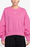 Nike Phoenix Fleece Crewneck Sweatshirt In Pink