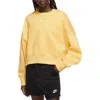 Nike Phoenix Fleece Crewneck Sweatshirt In Topaz Gold/sail