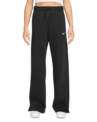 Nike Phoenix Fleece High Rise Pants In Black