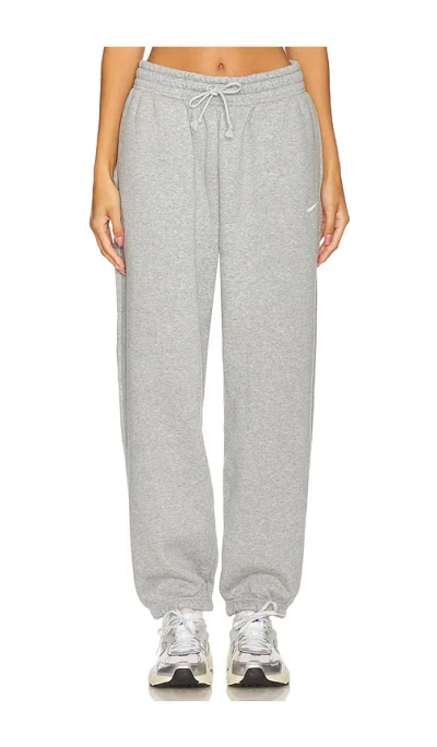 Nike Phoenix Fleece Jogger In Dark Grey Heather & Sail