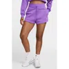 Nike Phoenix Fleece Knit Shorts In Black Raspberry/sail