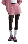 Nike Phoenix Fleece Knit Shorts In Pink