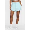 Nike Women's  Sportswear Phoenix Fleece High-waisted Loose Shorts In Glacier Blue/sail