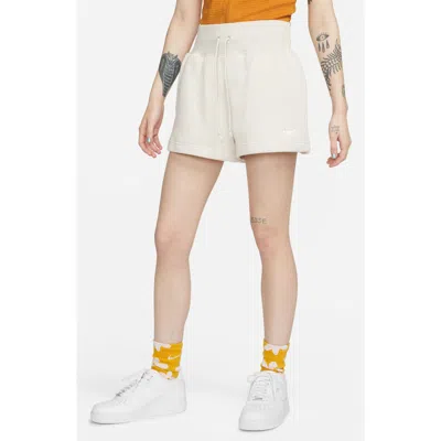 Nike Phoenix Fleece Knit Shorts In Ltowbr/sail