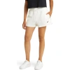 Nike Phoenix Fleece Knit Shorts In Sail/ Black