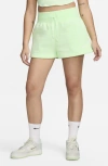 Nike Women's  Sportswear Phoenix Fleece High-waisted Loose Shorts In Vapor Green/sail