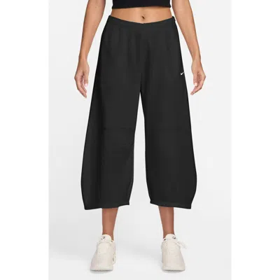 Nike Sportswear Phoenix Fleece Barrel Leg Pants In Black