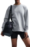 Nike Phoenix Fleece Oversize Crewneck Sweatshirt In Gray