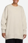 Nike Phoenix Fleece Oversize Crewneck Sweatshirt In Neutral