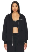 Nike Women's  Sportswear Phoenix Fleece Oversized Full-zip Hoodie In Black & Sail