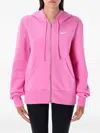 Nike Cotton Blend Full-zip Hoodie In Pink