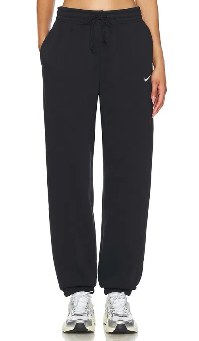 Nike Sportswear Phoenix High Waist Wide Leg Sweatpants In Black