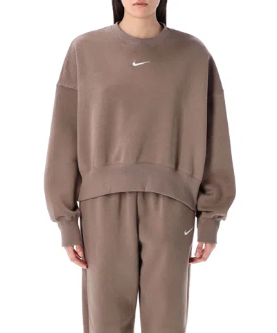 Nike Phoenix Oos Sweatshirt In Brown