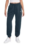Nike Phoenix Oversize Fleece Sweatpants In Armory Navy/sail