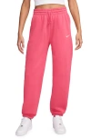 Nike Phoenix Fleece Track Pants In Aster Pink/sail