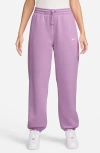 Nike Phoenix Oversize Fleece Sweatpants In Beyond Pink/sail