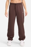 Nike Brown Sportswear Essential Collection Lounge Pants In Brown/sail