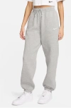 Nike Women's  Sportswear Phoenix Fleece High-waisted Oversized Sweatpants In Dk Grey Heather/sail