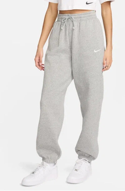 Nike Women's  Sportswear Phoenix Fleece High-waisted Oversized Sweatpants In Grey