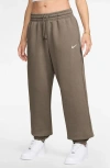 Nike Women's  Sportswear Phoenix Fleece High-waisted Oversized Sweatpants In Mink Brown/sail