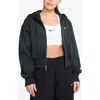 Nike Phoenix Relaxed Fit Cotton Blend Fleece Hoodie In Blue